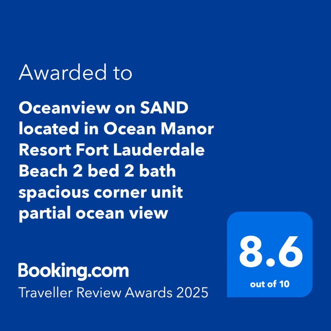 Oceanview On Sand Located In Ocean Manor Resort Fort Lauderdale Beach 2 Bed 2 Bath Spacious Corner Unit Partial Ocean View Exterior photo